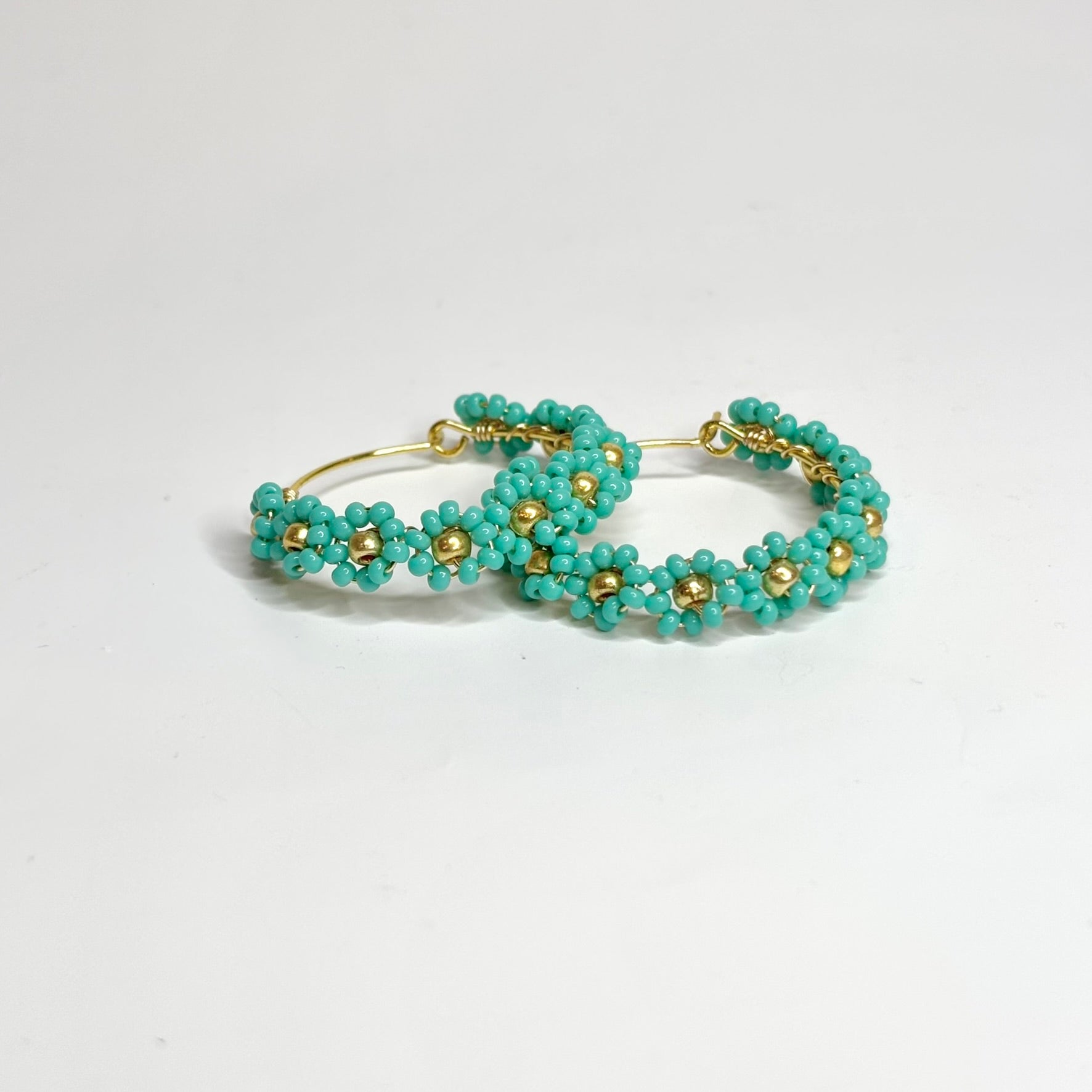 Flower Hoop Earrings