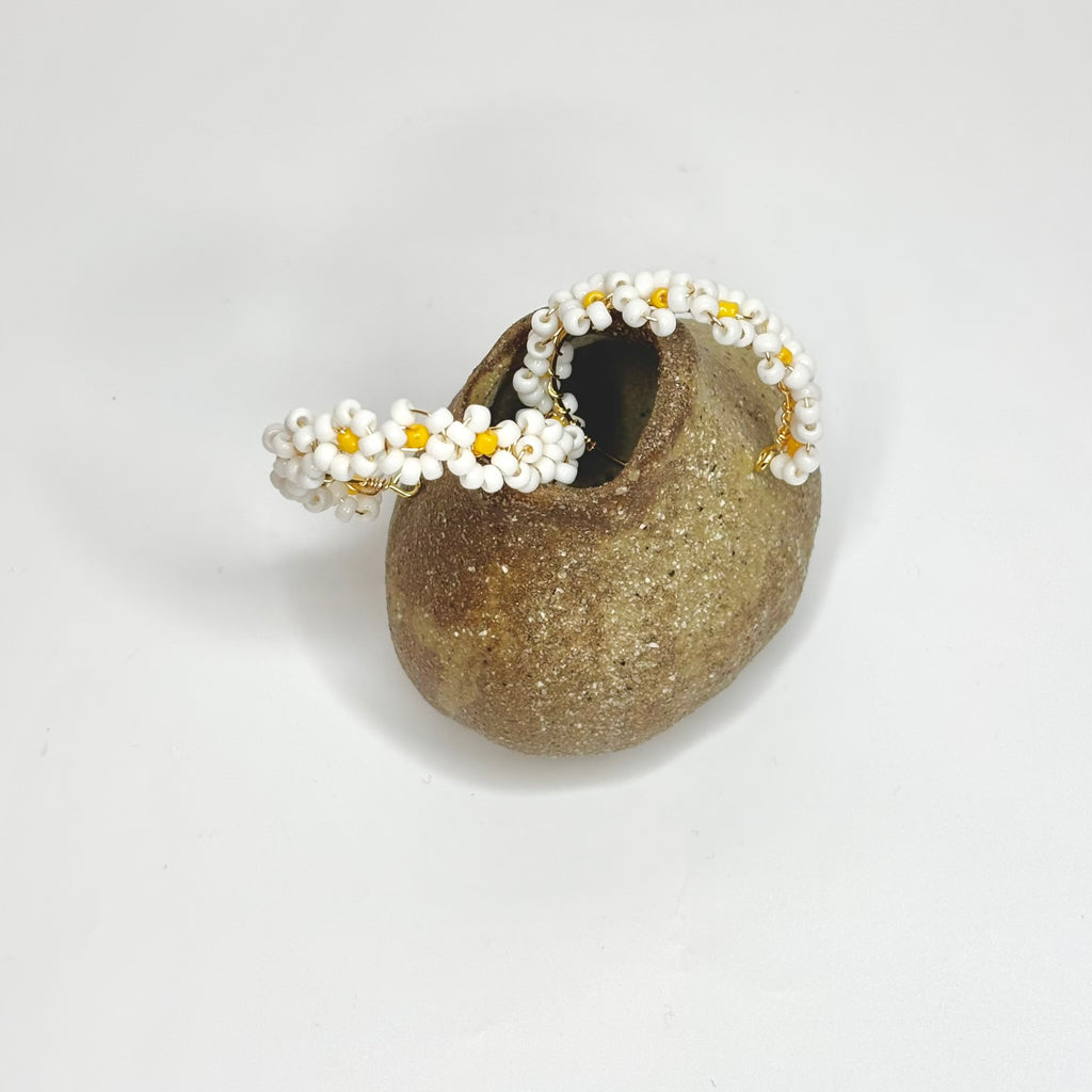 Flower Hoop Earrings