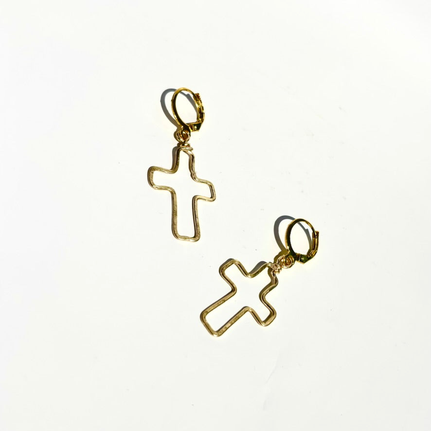 Hallowed Hammered Cross Dangles