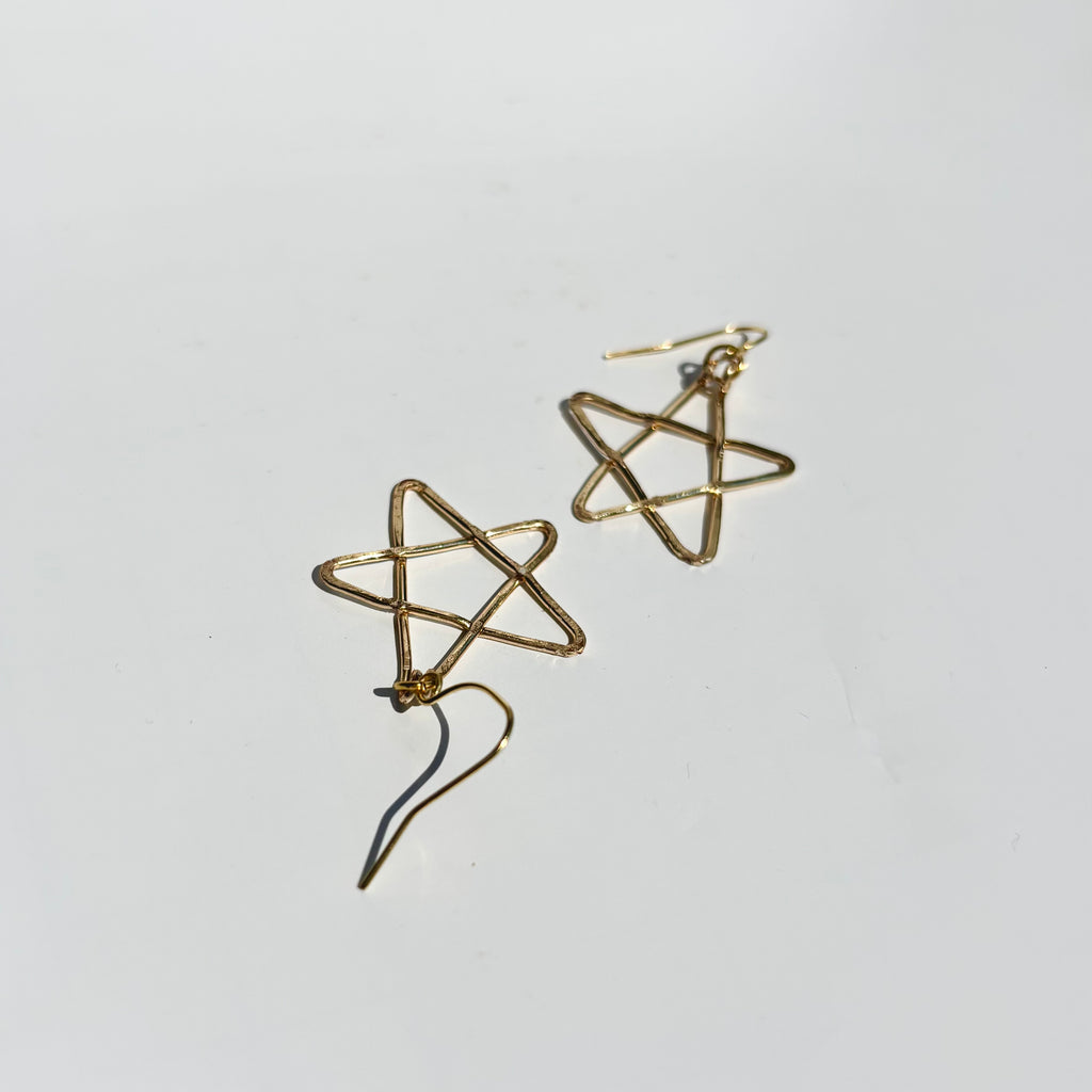 Hammered Star Earrings