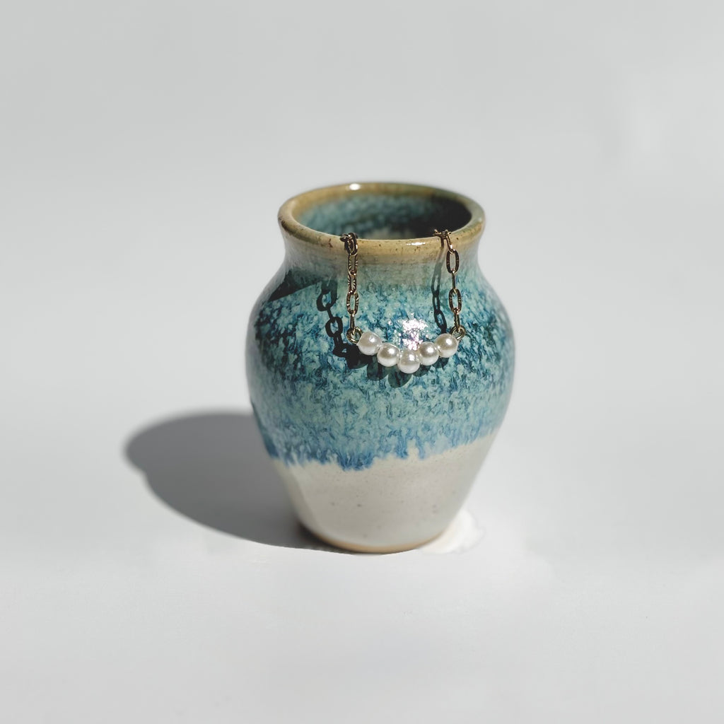 Paperclip Pearl Necklace