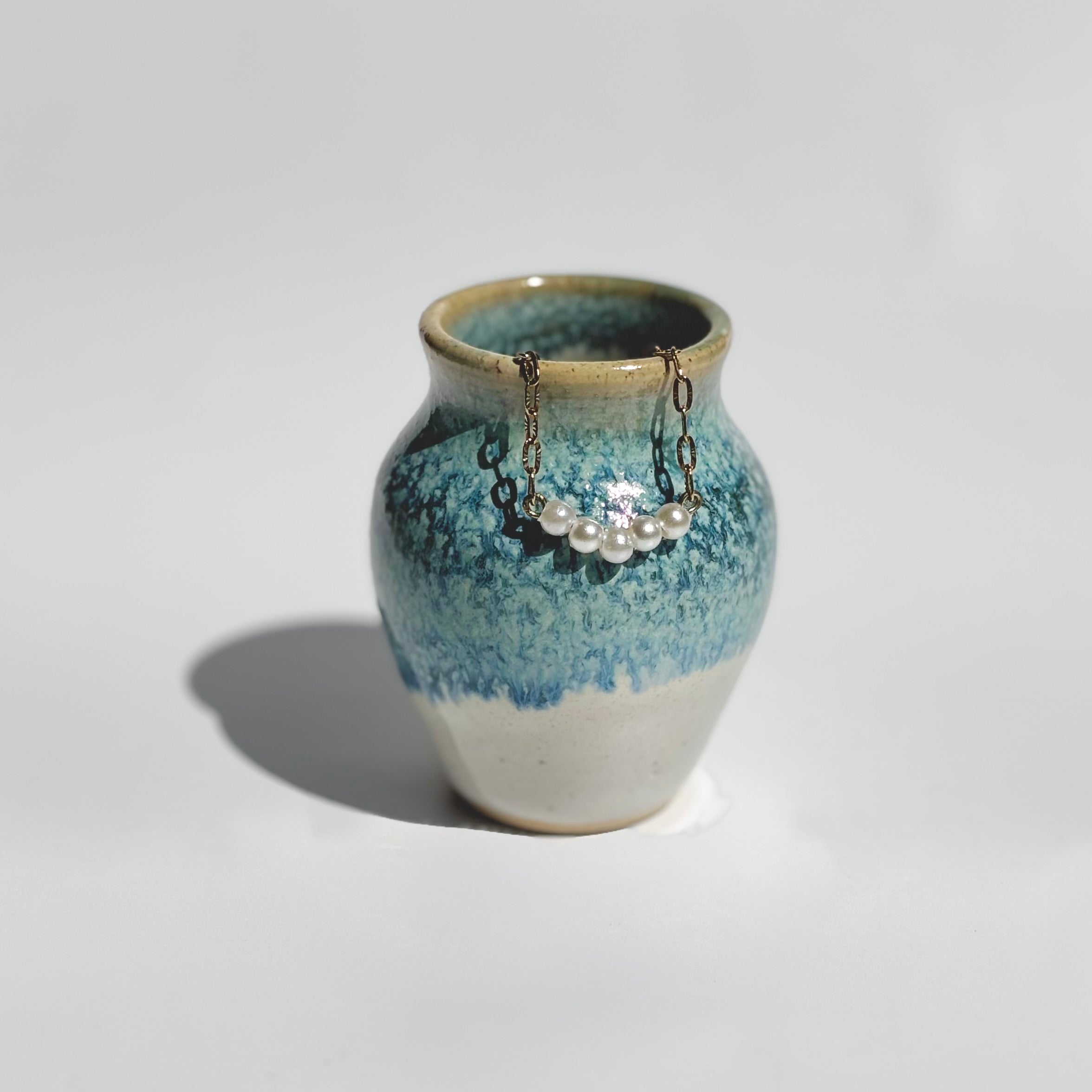 Paperclip Pearl Necklace