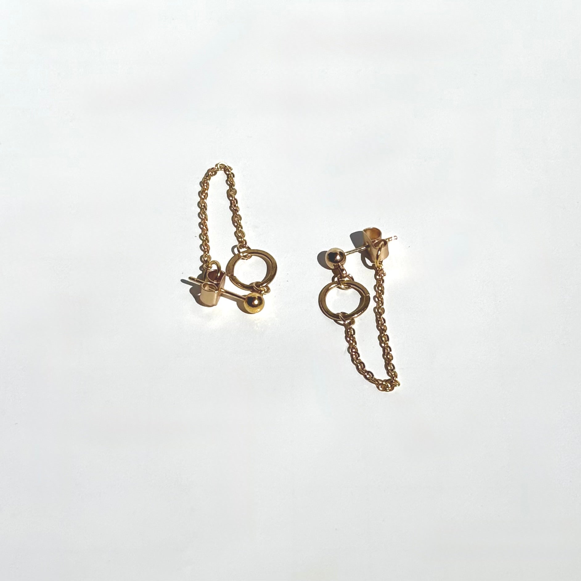 Circle Front Back Earrings