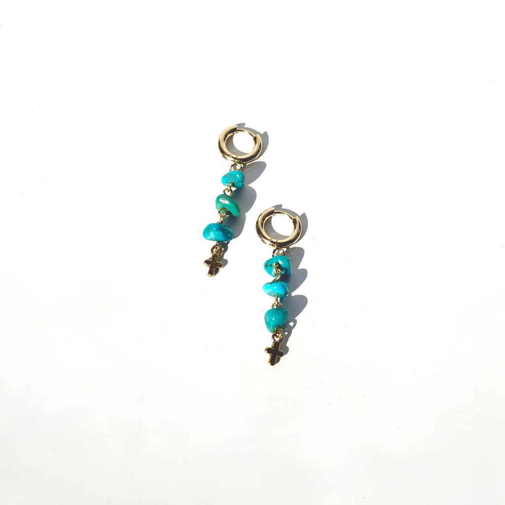 Turquoise Cross Clickers