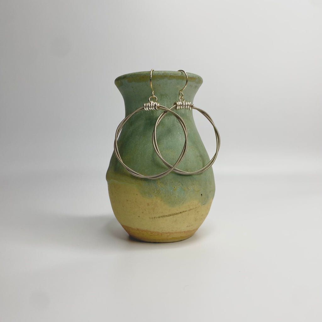 Silver Guitar String Hoops