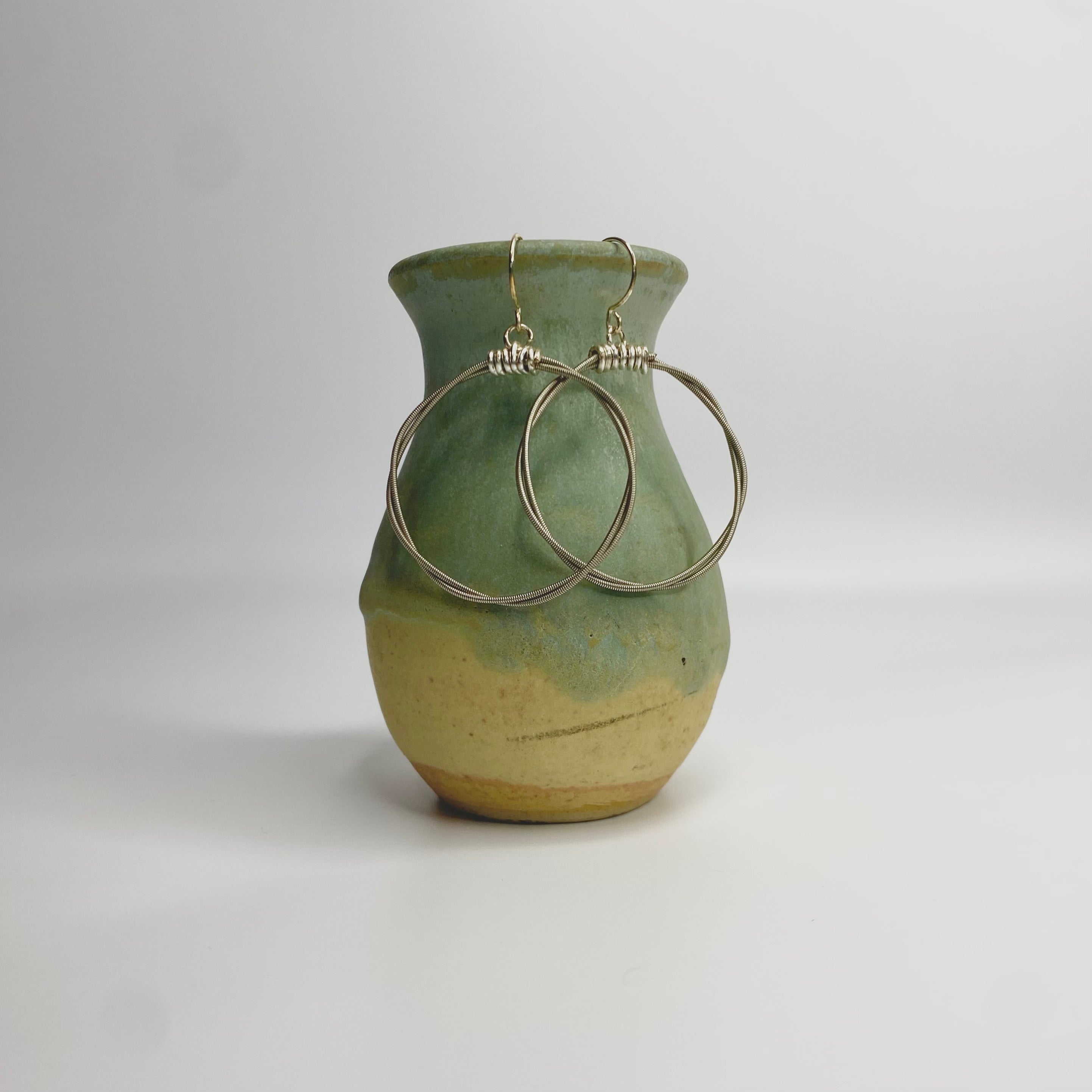 Silver Guitar String Hoops