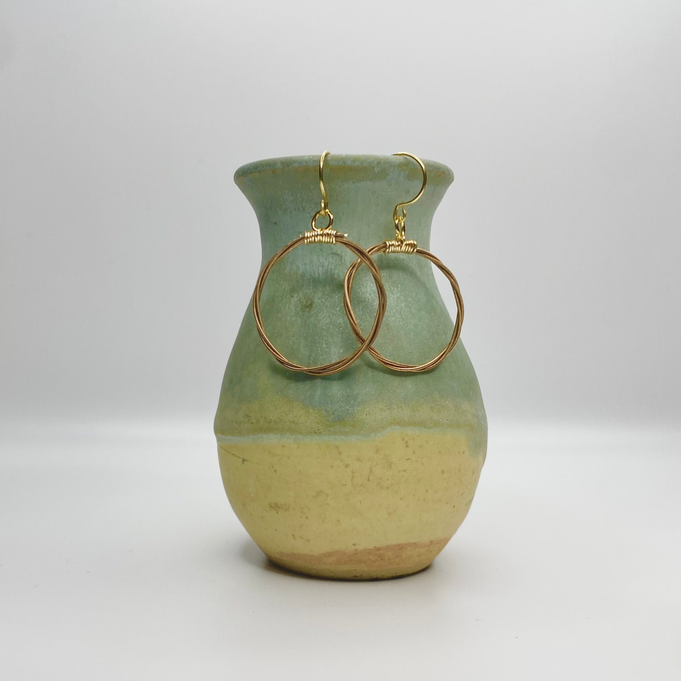 Gold Guitar String Hoops