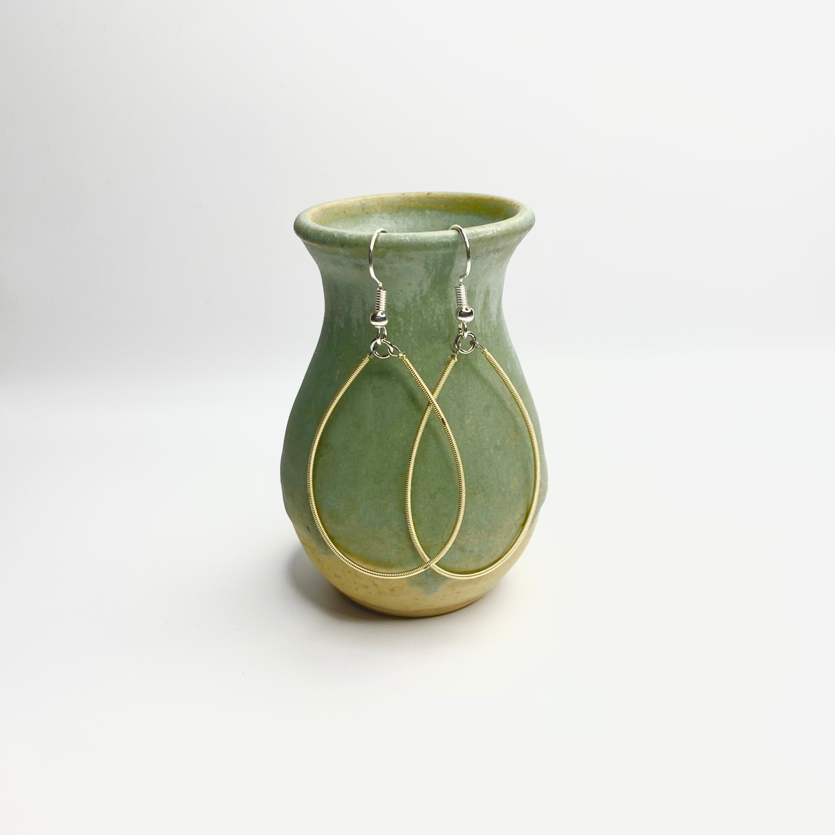 Teardrop Guitar String Earrings