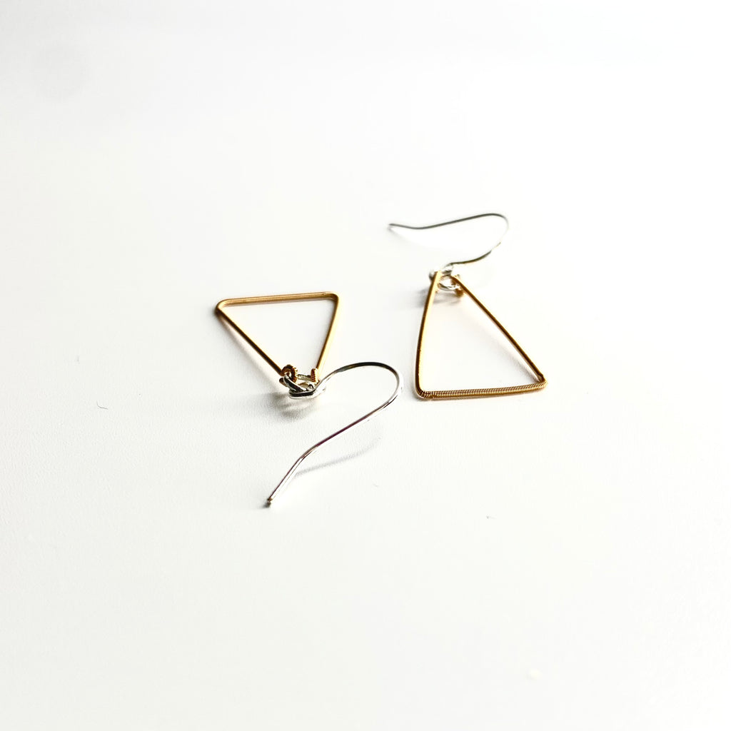 Small Guitar String Triangle Dangles