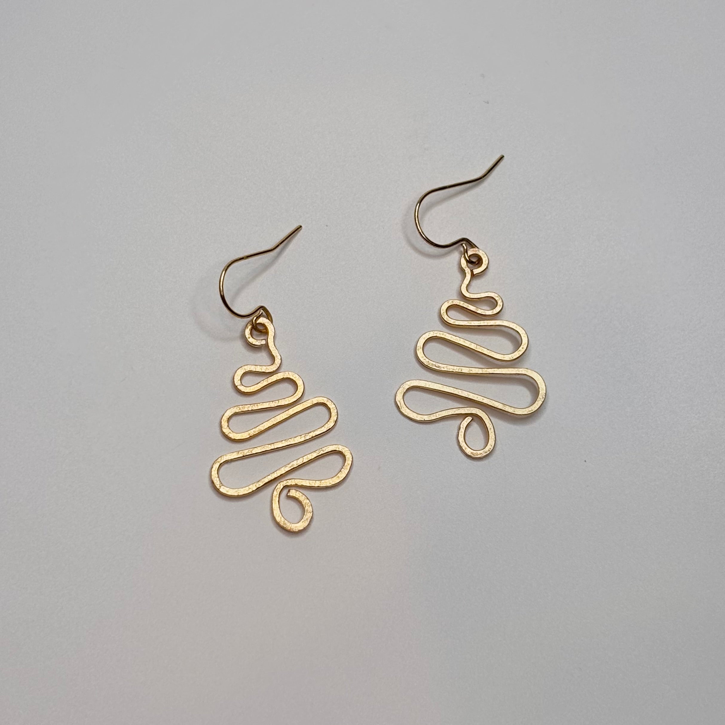 Hammered Christmas Tree earrings