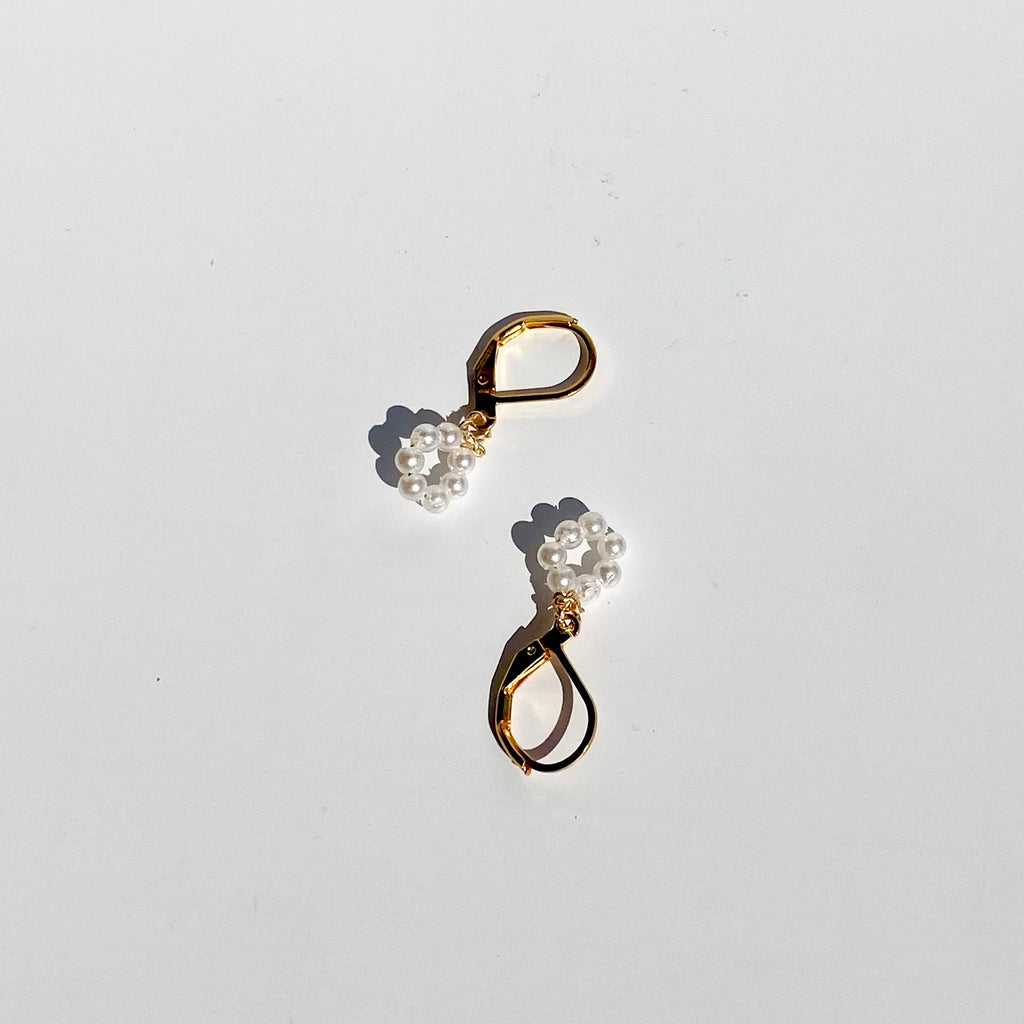Pearl Flower Dangles
