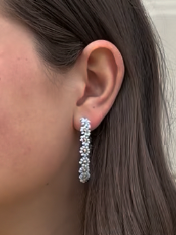 Flower Hoop Earrings